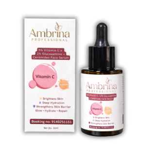 ambrina professional vitamin c + glucosamine + ceramides serum | brightening & hydration | 30ml
